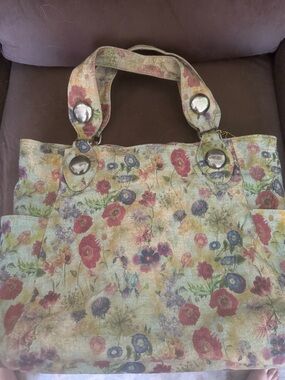 Big Buddha Floral Canvas Tote Bag in Multicolor